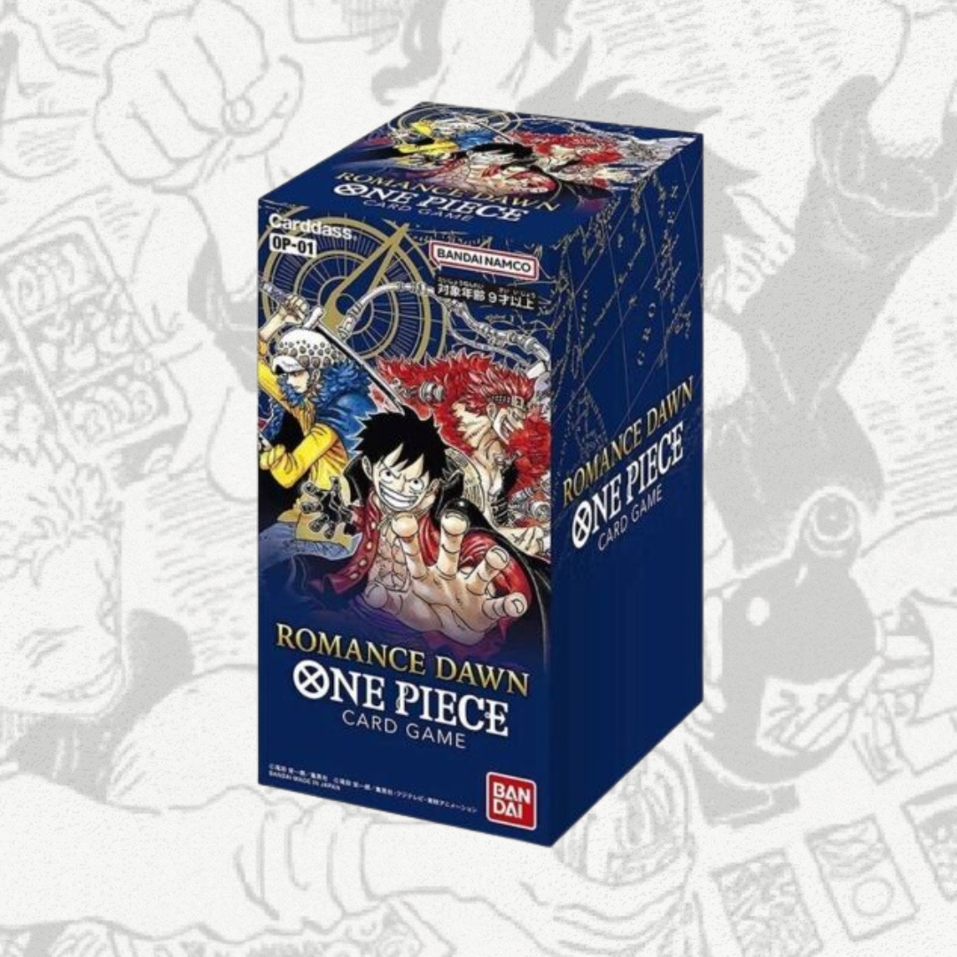 BOOSTER BOX ONE PIECE - OP01 Romance Dawn JAPANESE The Three Brothers BOOSTER BOX ONE PIECE - OP01 Romance Dawn JAPANESE The Three Brothers