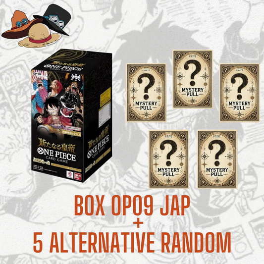 MYSTERY EDITION: Box One Piece OP09 JAPANESE + 5 Alternative Art Pull