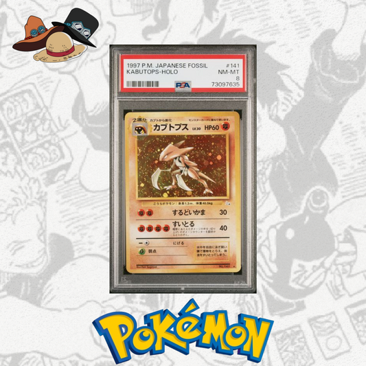 Kabutops Holo PSA8 japanese- Fossil